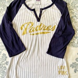 PINK San Diego Padres 3/4 Sleeves Shirt L